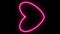 Pink love neon sign. Beating heart. Animation video footage. Looping realistic animation.