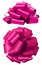 Pink lush bow isolated clipping path