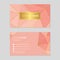 Pink luxury geometric business card template