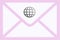 Pink mail envelope