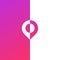 Pink map pins sign location icon. Vector illustration