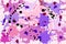 Pink maroon purple lilac ink splashes background