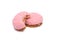 Pink marshmallow cookie sweet desert isolated