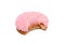 Pink marshmallow cookie sweet desert isolated