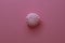 Pink marshmallow on pink background