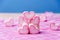 Pink marshmallows heart shape - valentine concept