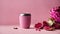 Pink matcha tea a beautiful cup, pitahaya healthy drink beverage sweet color