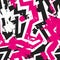Pink maze seamless pattern with blot effect