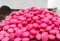 Pink Medicine Capsules on Stainless Steel drug tray, Pills and S