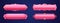 Pink medieval game buttons, user interface menu
