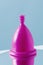 Pink menstrual cup