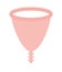 pink menstruation cup