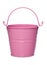 Pink metal bucket cutout