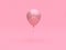 pink metallic glossy reflection balloon minimal abstract pink background 3d render