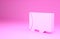Pink Micro SD memory card icon isolated on pink background. Minimalism concept. 3d illustration 3D render