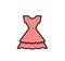 pink mini dress illustration