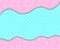 Pink and mint turquoise background with little hearts. Candy shop  showcase backdrop.