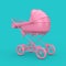 Pink Modern Baby Carriage, Stroller, Pram Mock Up. 3d Rendering