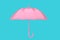 Pink Modern Umbrella. 3d Rendering