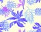 Pink Monstera Backdrop. Blue Watercolor Backdrop. Fuchsia Banana Leaf Backdrop. Azure Seamless Texture. Indigo Pattern Set. Tropic