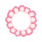 Pink Morning Glory Flower Banner Wreath. Vector Illustration