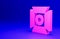 Pink Movie spotlight icon isolated on blue background. Light Effect. Scene, Studio, Show. Minimalism concept. 3D render
