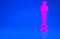 Pink Movie trophy icon isolated on blue background. Academy award icon. Films and cinema symbol. Minimalism concept. 3d