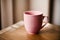 A pink mug. The Pink Serenity Mug. Generative AI