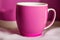 A pink mug. The Pink Serenity Mug. Generative AI