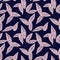 Pink and Navy Tropical Botanical Leaf Seamless Pattern Background