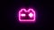 Pink neon car battery sign blinks and appear in center