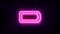 Pink neon empty battery sign blinks and appear in center