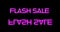 Pink neon Flash Sale text appearing 4k