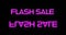 Pink neon Flash Sale text appearing 4k