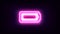 Pink neon full battery sign blinks and appear in center