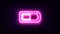 Pink neon half battery sign blinks and appear in center
