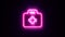 Pink neon medkit sign blinks and appear in center