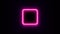 Pink neon stop button sign blinks and appear in center