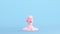 Pink Non-Binary Scream Gender Bust Tormented Stress Pain Face Head Blue Kitsch Background