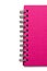 Pink notebook isolated