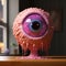 Pink Object, Purple Eye: A Simulation of a Brightly Textured One