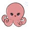 Pink Octopus Cartoon