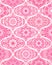 Pink ogee pattern from intricate flower mandalas