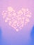 Pink oil stain heart