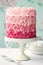 Pink ombre cake