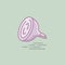 Pink onion vegetable vector filled line icon