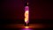 pink and orange colorful lava lamp lighting on the floor - object 3D illustration