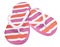 Pink and Orange Flip Flop Sandals