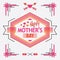 Pink and orange line Happy Mother\'s Day message