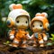 Pink And Orange Toys In Atmospheric Woodland Imagery